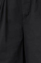 Yumi Black Cotton Bermuda Shorts
