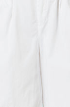 Yumi White Cotton Bermuda Shorts