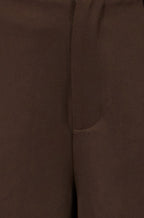 Yumi Brown Wide Leg Stretch Trousers