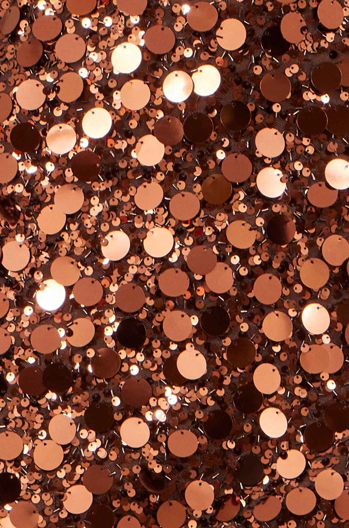 Yumi Copper Big Sequin Mini Skirt