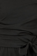 Yumi Black Ruched Stretch Jumpsuit