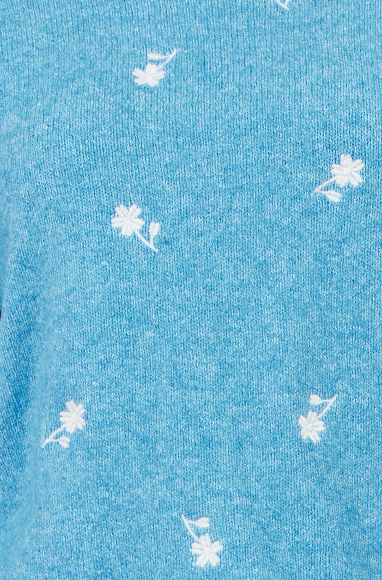 Yumi Blue Daisy Embroidered Relaxed Jumper