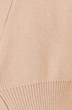 Yumi Beige Knitted Button Cardigan