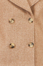 Yumi Beige Boxy Cropped Jacket