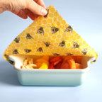 *Set of 3 Handmade Beeswax Wraps | Bee Happy