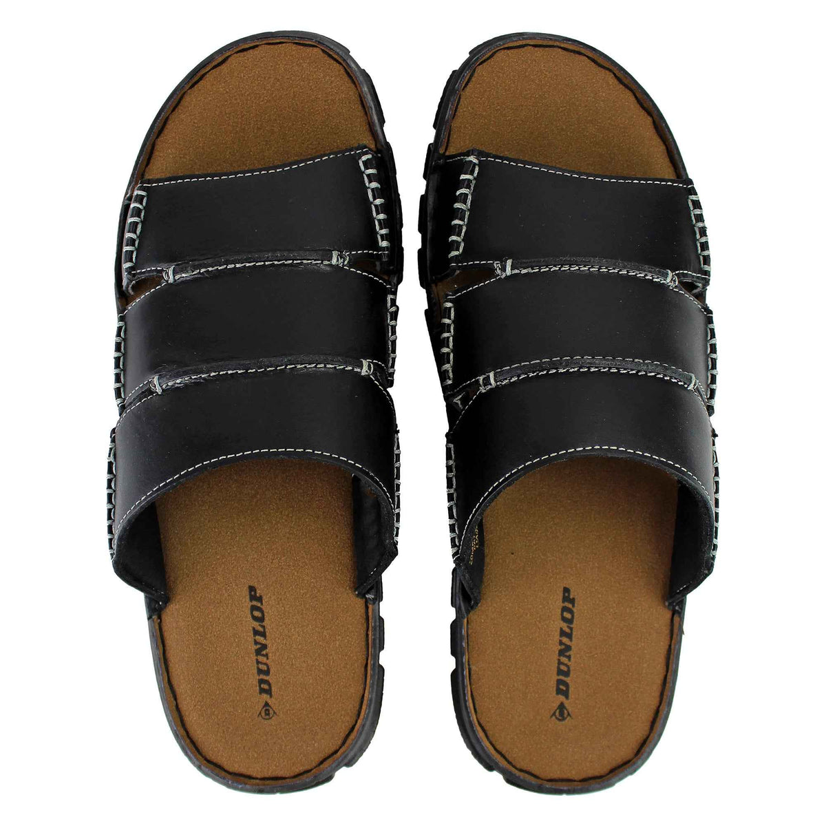 Mens Summer Beach Leather Slip On Slippers