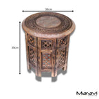Zanskar Small Hand Carved Side Table