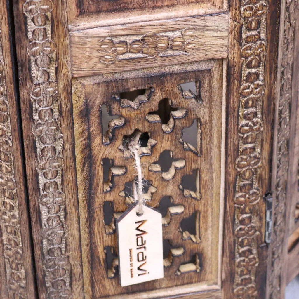 Zanskar Small Hand Carved Side Table