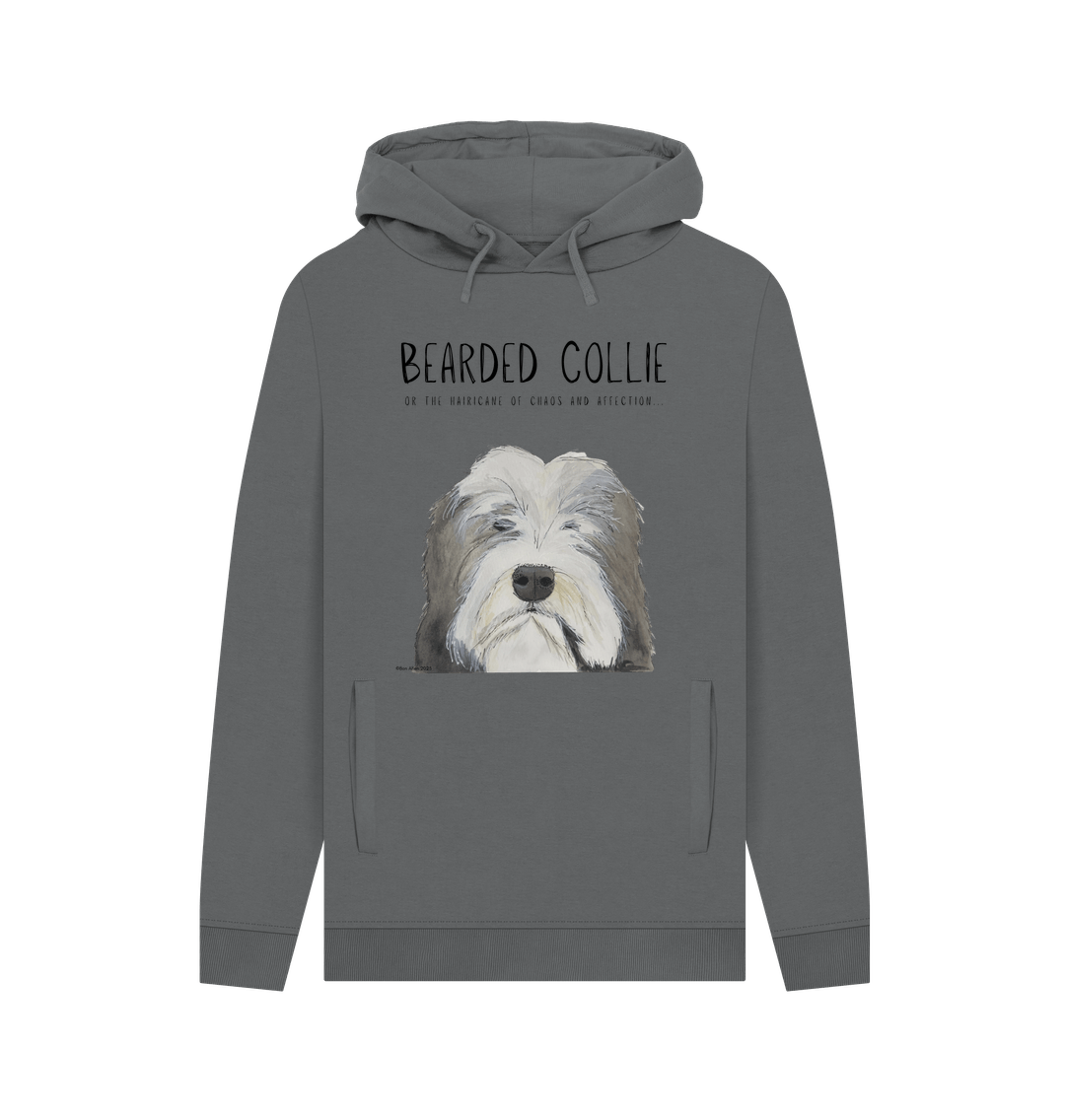 Unleash the Hairicane: Bearded Collie Men’s Hoodie