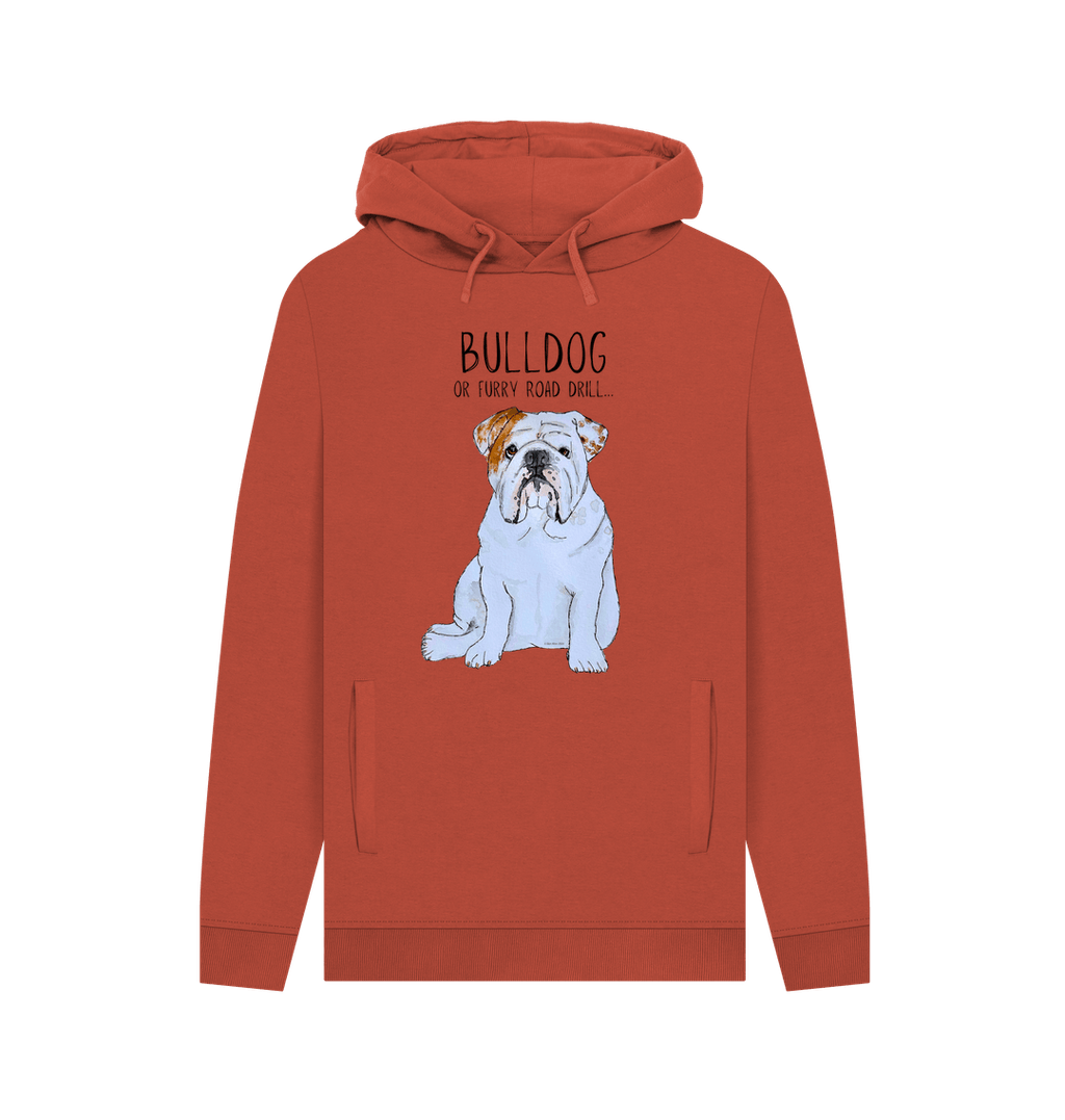 Bulldog Power: Furry Road Drill Men’s Hoodie for Ultimate Cool!