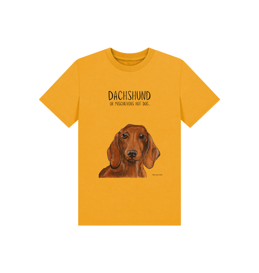 Mischievous Hot Dog Kids' T-Shirt – Small Pup, Big Attitude!