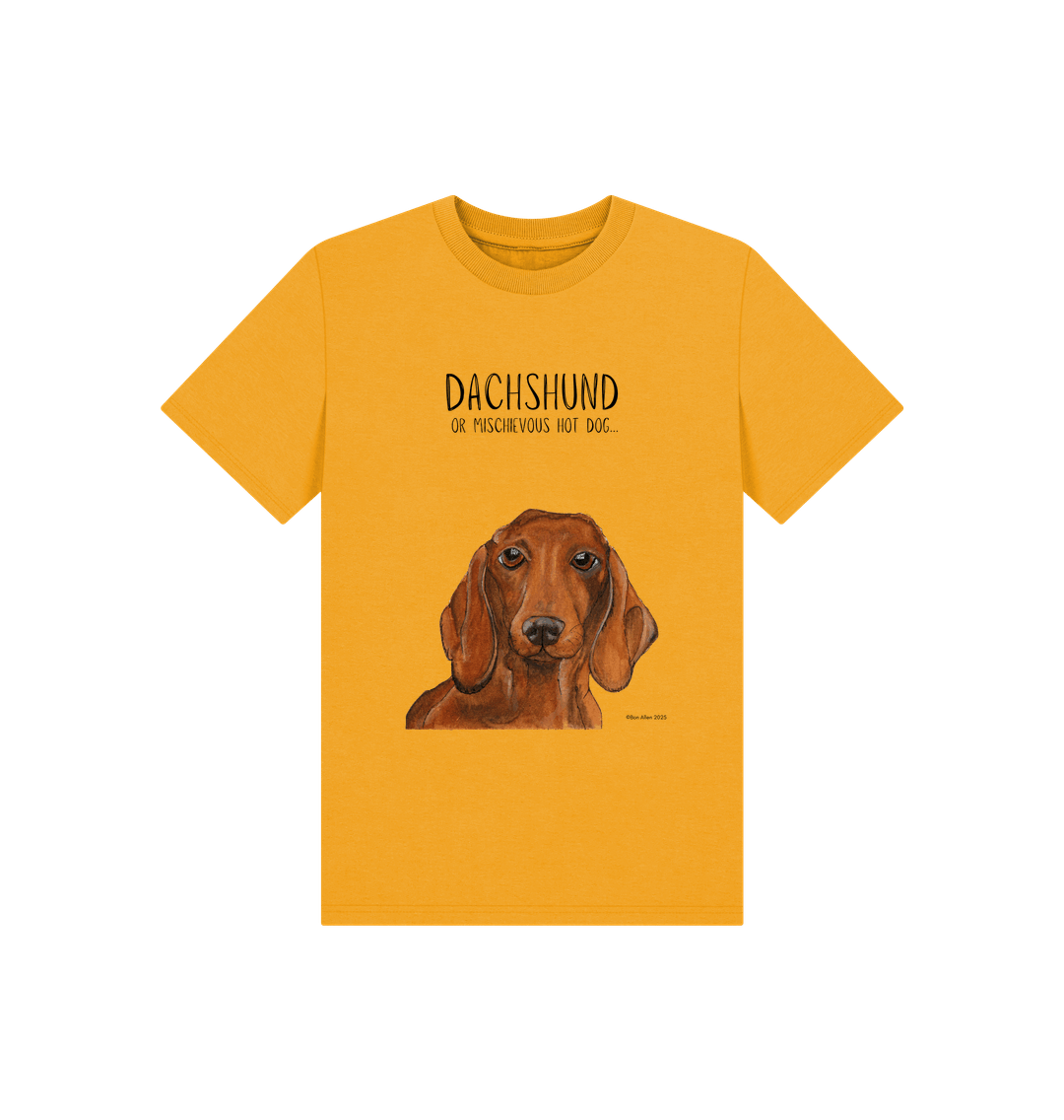Mischievous Hot Dog Kids' T-Shirt – Small Pup, Big Attitude!