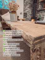 Outdoor Table With Timber Cross Legs and Bench