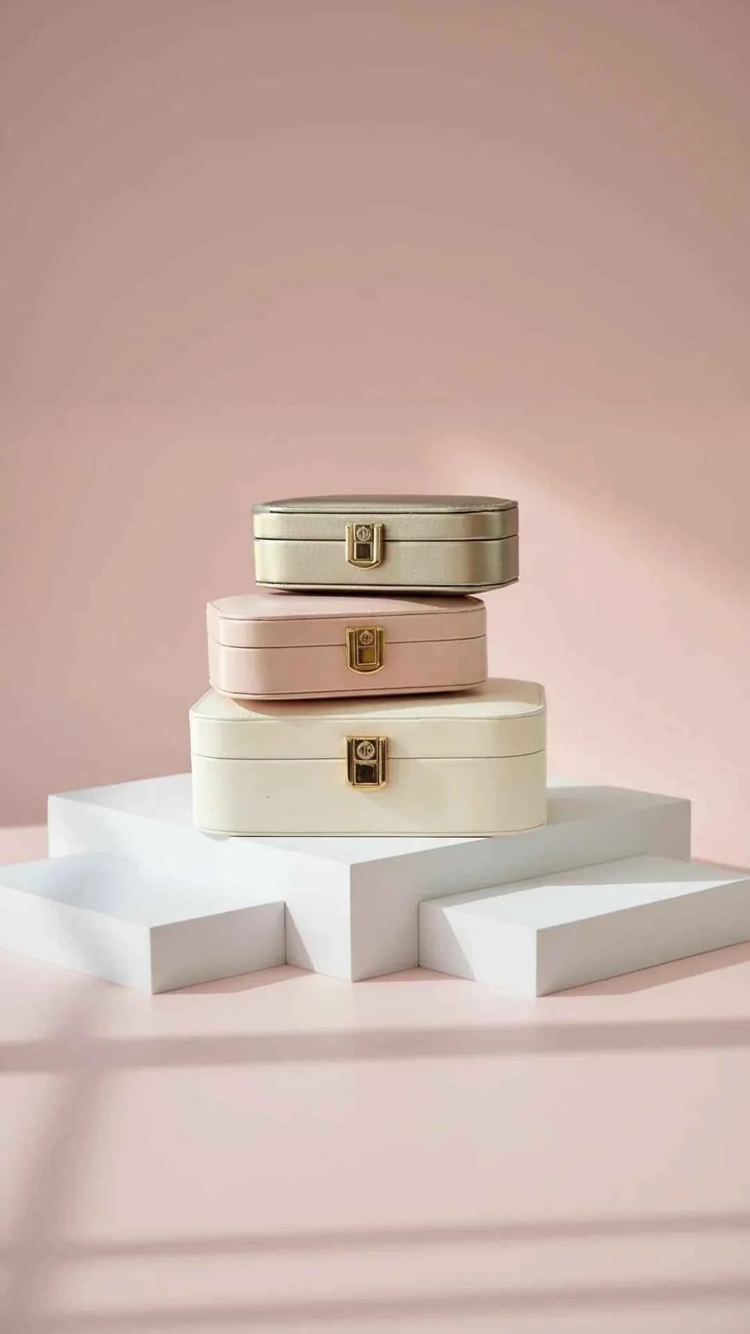 Travel Jewellery Box – Compact Trinket Organizer With Mirror