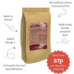 Grain Free Dog Food – Premium Angus Beef Recipe for All Life Stages by The Pets Larder (aflora-angus-beef-grain-free-dog-food)