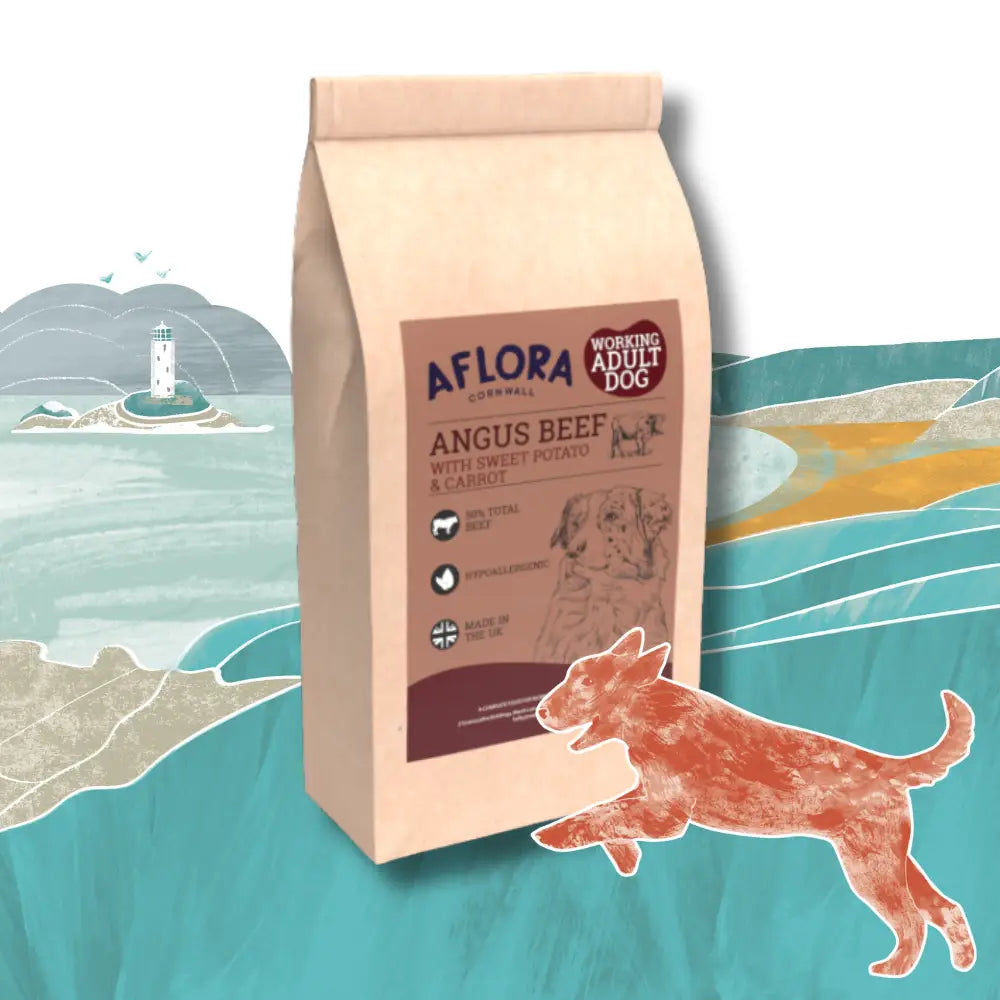 Grain Free Dog Food – Premium Angus Beef Recipe for All Life Stages by The Pets Larder (aflora-angus-beef-grain-free-dog-food)