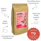 Large Breed Dog Food – Turkey & Sweet Potato Grain Free 15kg by The Pets Larder (aflora-large-breed-turkey-15kg-grain-free-dog-food)