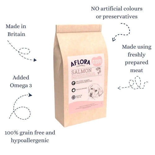 Grain Free Puppy Food – Salmon & Haddock Recipe by Aflora by The Pets Larder (aflora-puppy-salmon-with-haddock-grain-free-puppy-food)