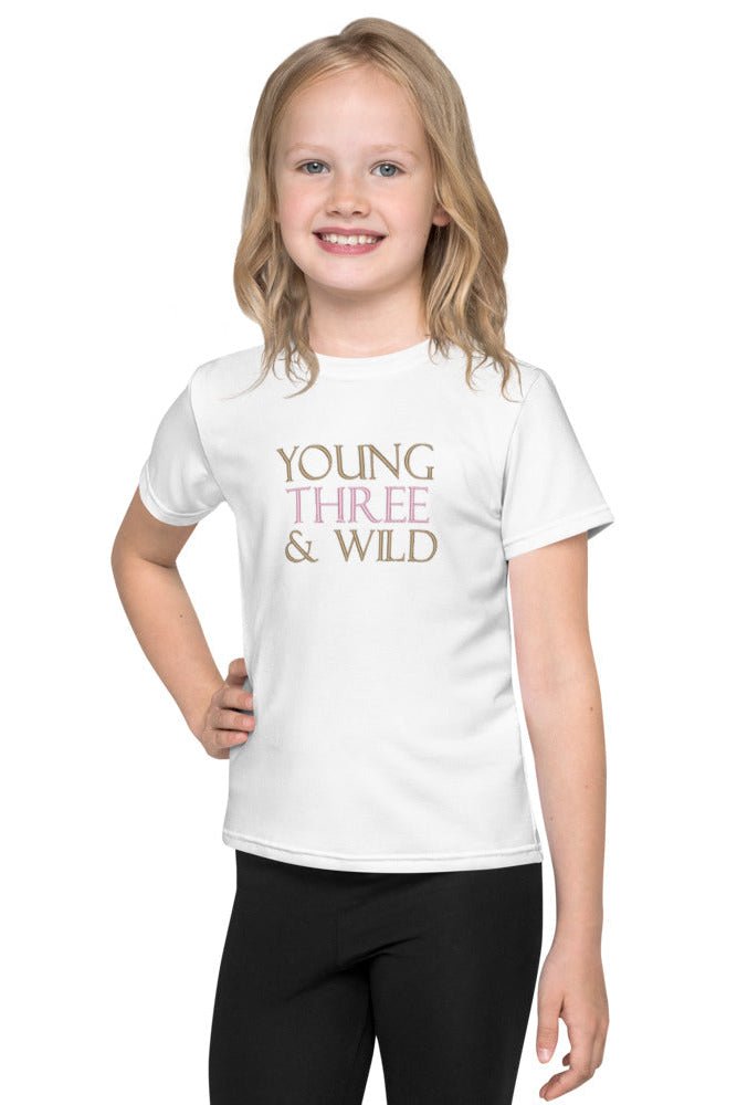Young THREE & Wild 3rd Birthday T-Shirt Personalised