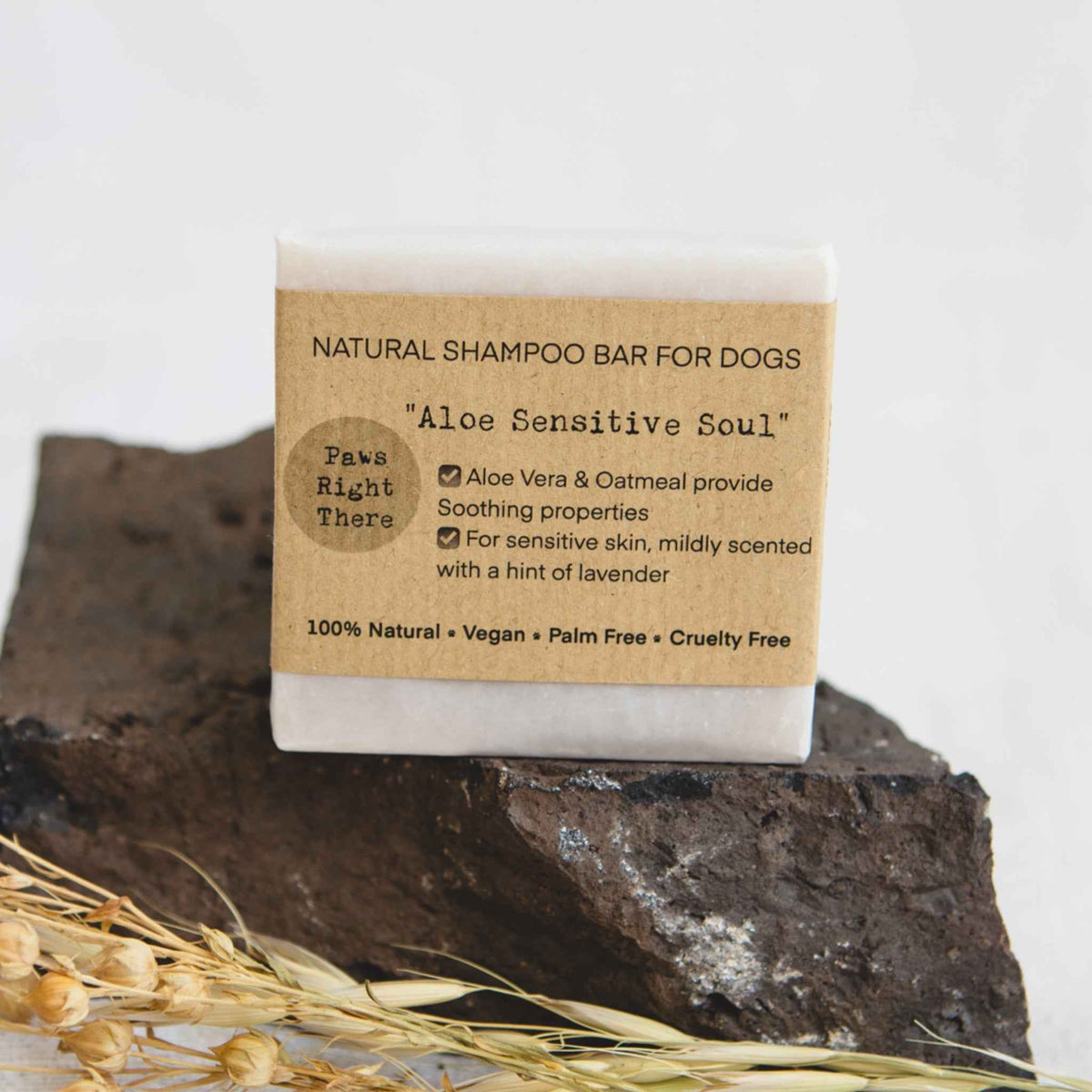 Aloe Sensitive Soul Natural Puppy & Sensitive Dog Shampoo Bar – 80g