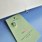 Amazonite Stud Earrings Silver