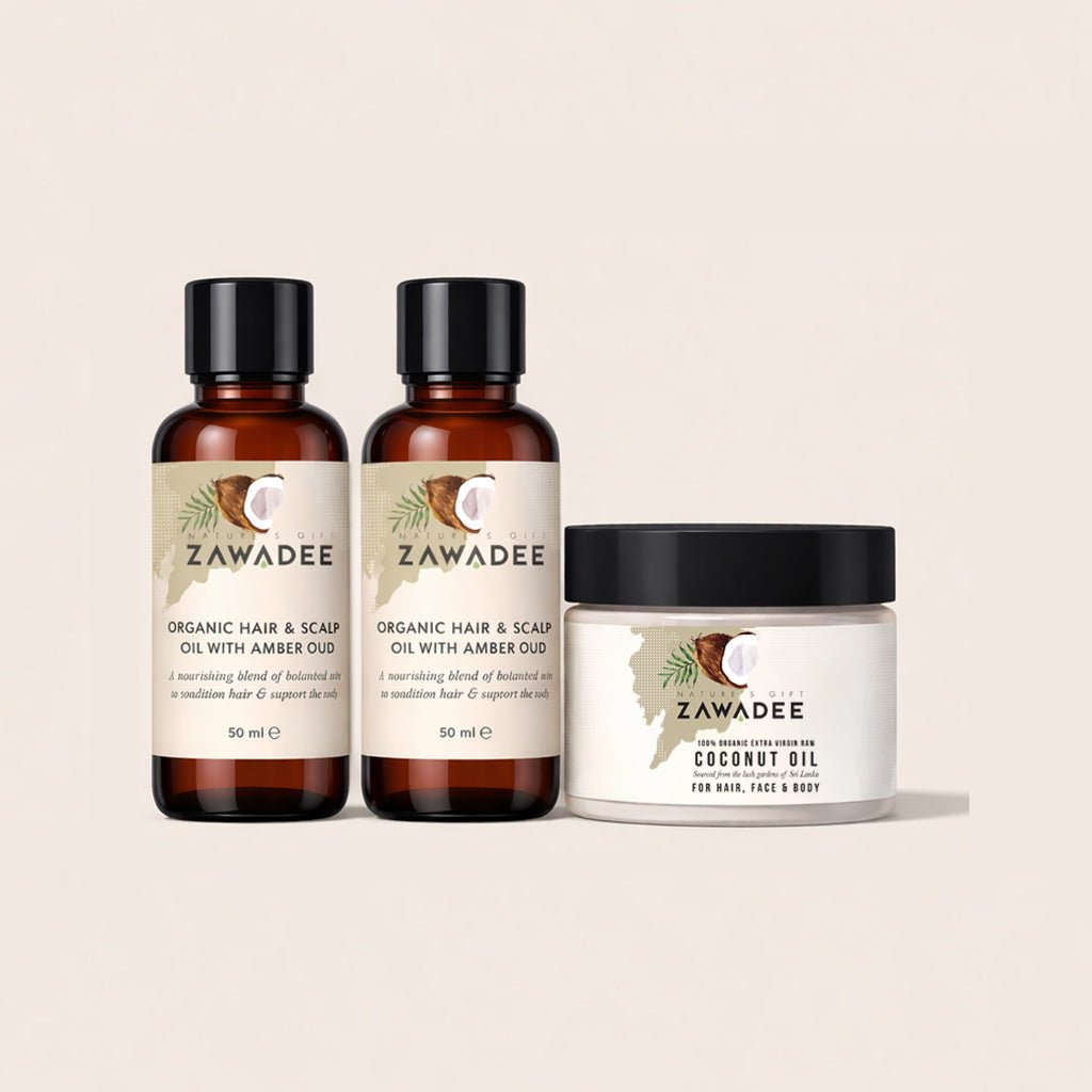 Amber Oud Hair Strength Ritual | Oud Hair Oils & Coconut Care Set