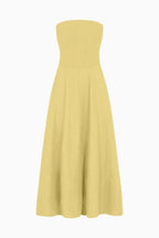 The Chiara Maxi Bandeau Dress in yellow