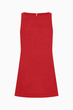The Dahlia Mini Shift Dress in red