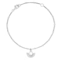 Art Deco Fan Silver Satellite Chain Bracelet