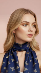 Butterfly Shimmer Gold Foil Scarf Pack of 12