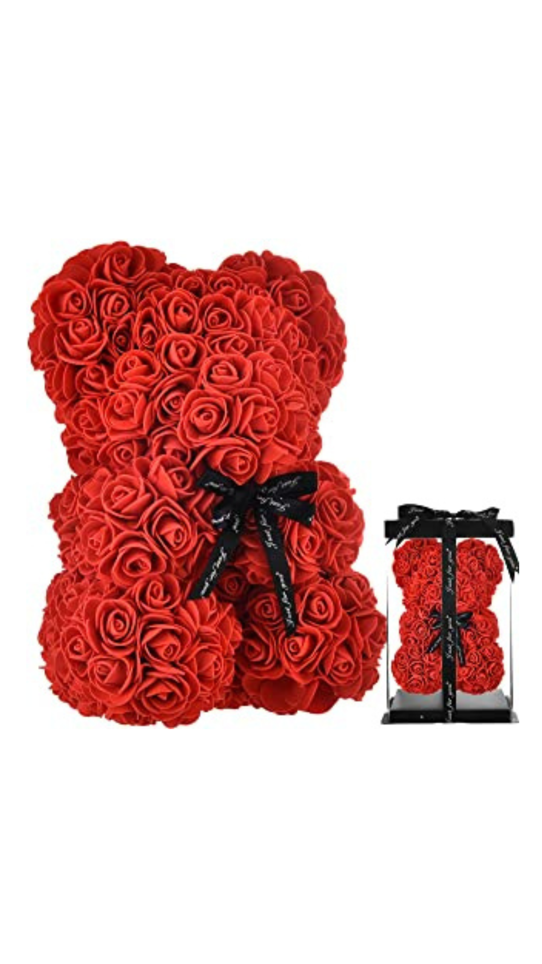 Silk Artificial Flower Teddy Roses With Luxury Gift Box