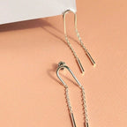 Asymmetrical Arch Sterling Silver Stud Earrings