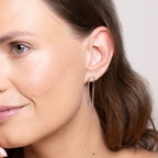 Asymmetrical Arch Sterling Silver Stud Earrings