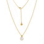Charis Round Gemstone Necklace Moonstone