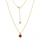 Charis Round Gemstone Necklace Ruby