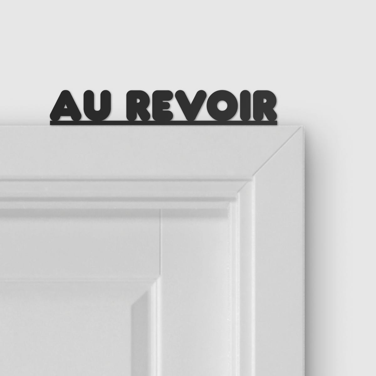 AU REVOIR door topper and door tag