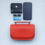 Aura Handmade Leather Bag - Pillar Box Red