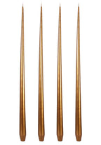 Aurora Tall Slender Taper Candles - Gold