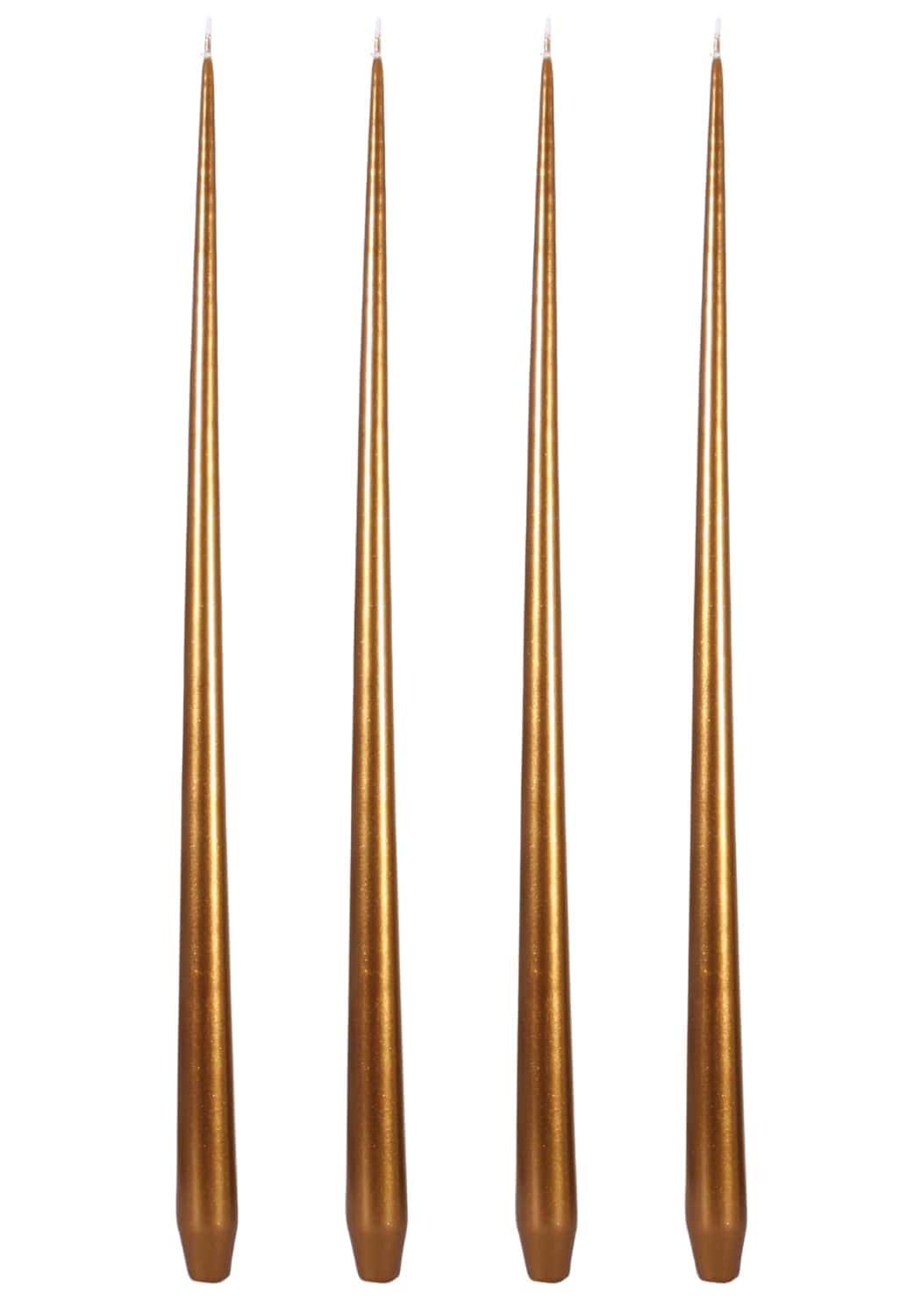Aurora Tall Slender Taper Candles - Gold