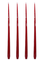 Aurora Tall Slender Taper Candles - Red