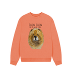 Snuggle in Style – Red Chow Chow Ladies Oversized Sweatshirt!
