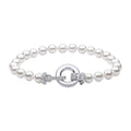 Diamonfire Shell Pearl Bracelet with Zirconia Feature Clasp