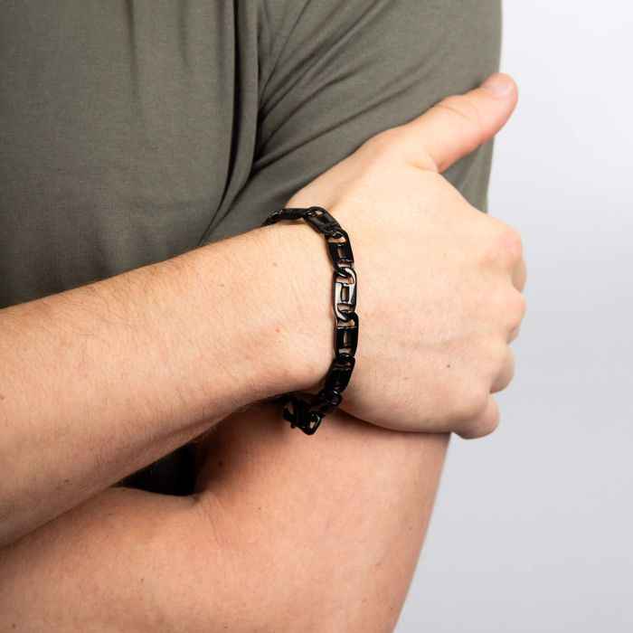 Fred Bennett Black Anchor Chain Bracelet