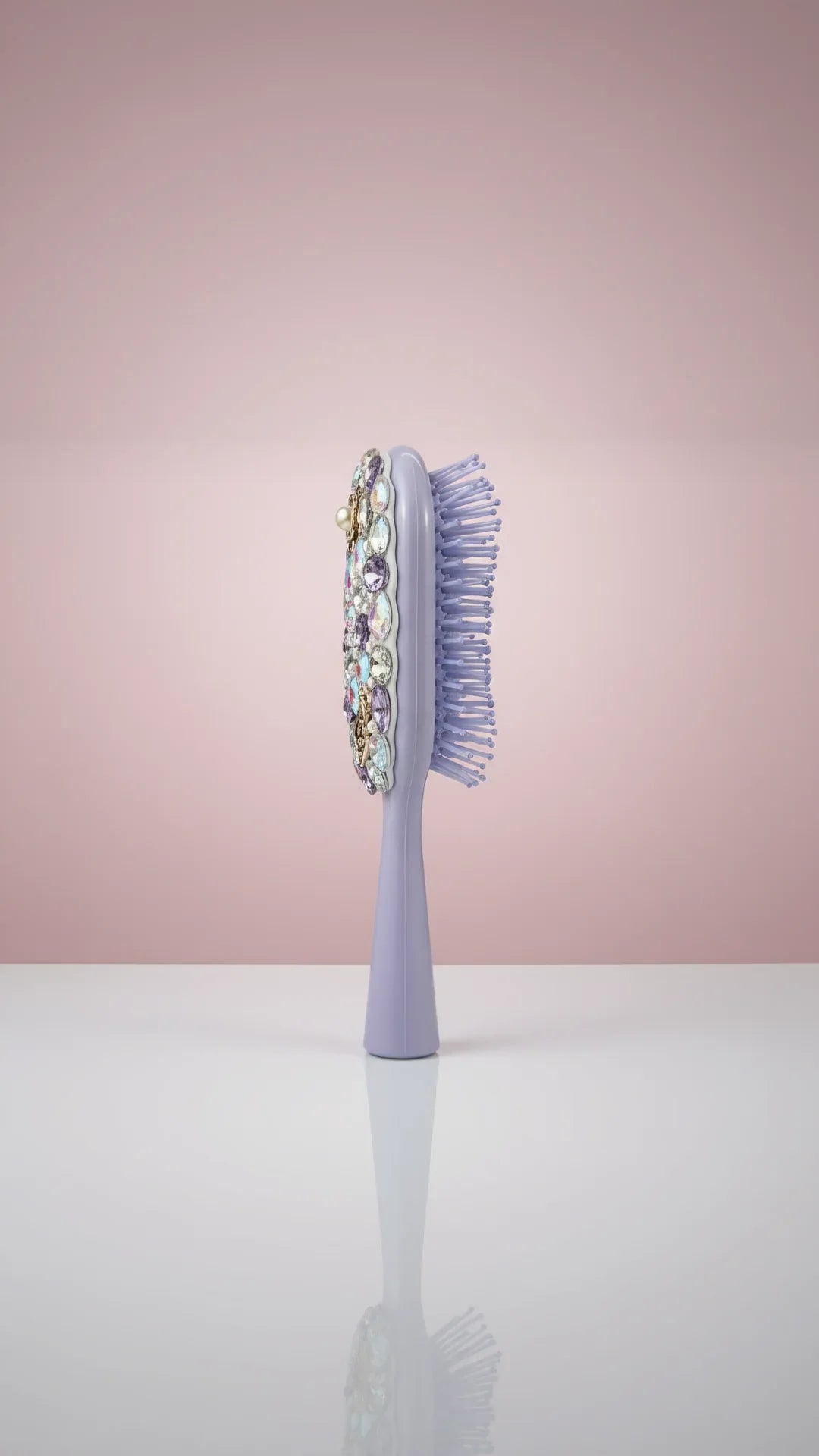 Crystal Paddle Oval Large Hair Brush
