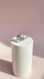 Waterproof 14k Gold Tone Free Size Crystal Stacking Ring
