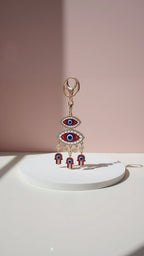 Evil Eye Dangly Crystal Key Ring & Bag Charm