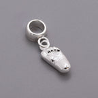 New Baby Personalised Silver Charm