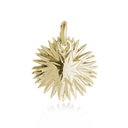 Gold Vermeil Sunflower Silver Charm