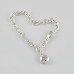 Rose Flower Personalised  Silver Charm