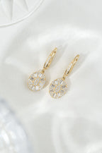 Uptown Oval Drop Earrings: Gold